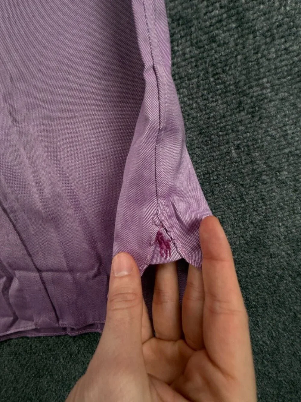 Polo Ralph Lauren Purple Slim Fit Easy Care Button Up Shirt Long Sleeve 16 32/33